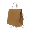 9.75x5.25x10.5 Kraft Paper Restaurant & Retail Bags with Twisted Handles