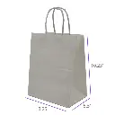 8.25x5.5x10.25 Kraft Paper Restaurant & Retail Bags with Twisted Handles