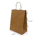 9.75x5x12.75 Kraft Paper Restaurant & Retail Bags with Twisted Handles