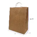 13x6.75x16.75 Kraft Paper Restaurant & Retail Bags with Twisted Handles
