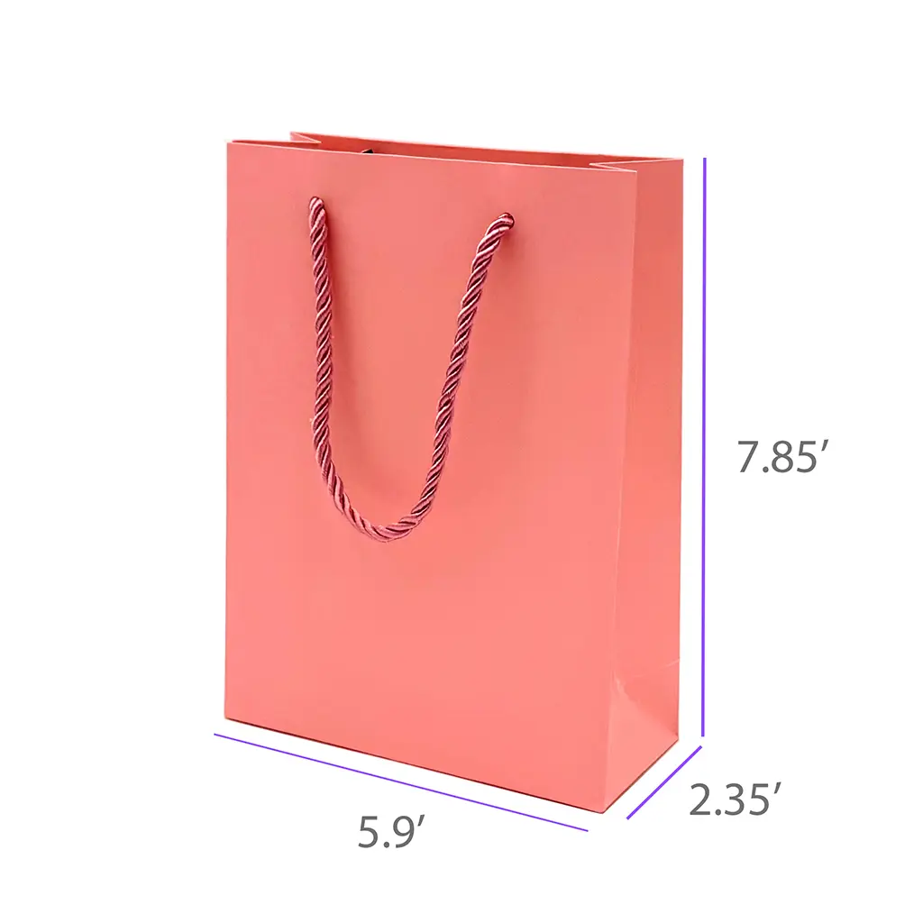 5.90x2.35x7.85 Pink Gift Bag With Handle