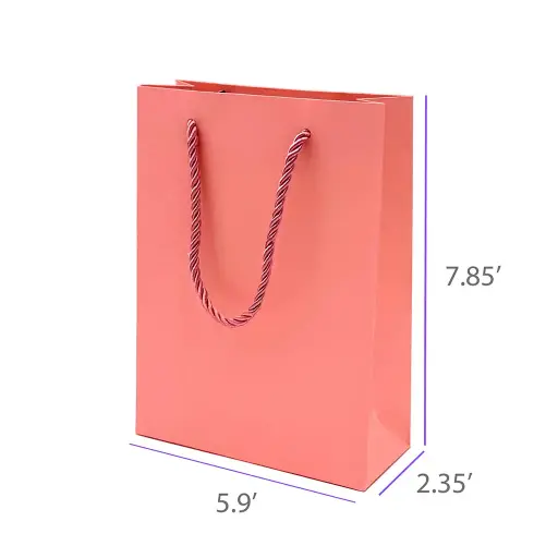 5.90x2.35x7.85 Pink Gift Bag With Handle